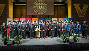 On March 24, Chancellor Daniel Diermeier and Provost and Vice Chancellor for Academic Affairs C. Cybele Raver honored scholars from across Vanderbilt at an endowed chair investiture ceremony. While the ceremony featured a traditional processional and placement of a medal over each recipient’s head, the tradition of endowing chairs goes back even further. 